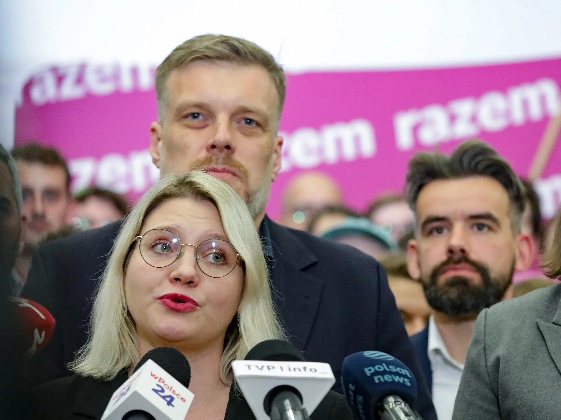 Współprzewodniczący partii Razem: Aleksandra Owca i Adrian Zandberg