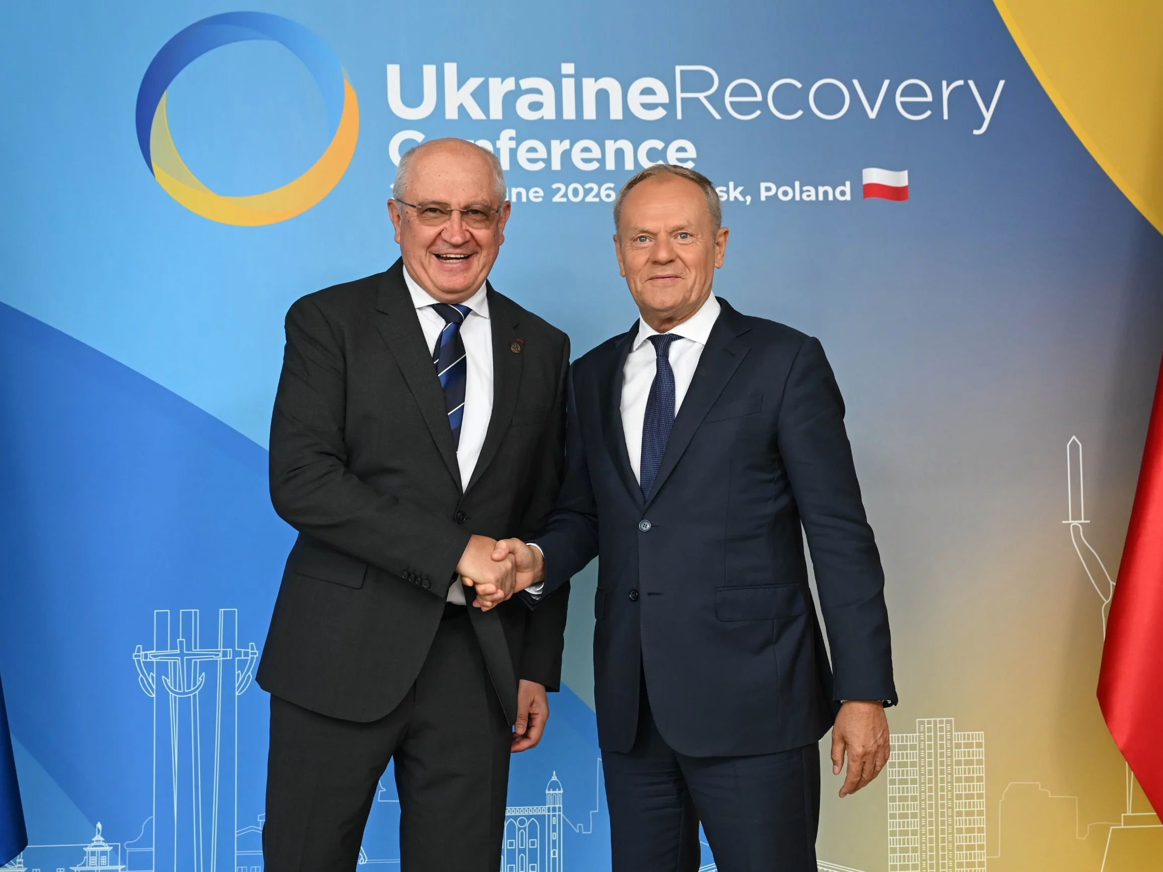 Premier RP Donald Tusk (P) oraz premier Mołdawii Alexandru Munteanu (L)