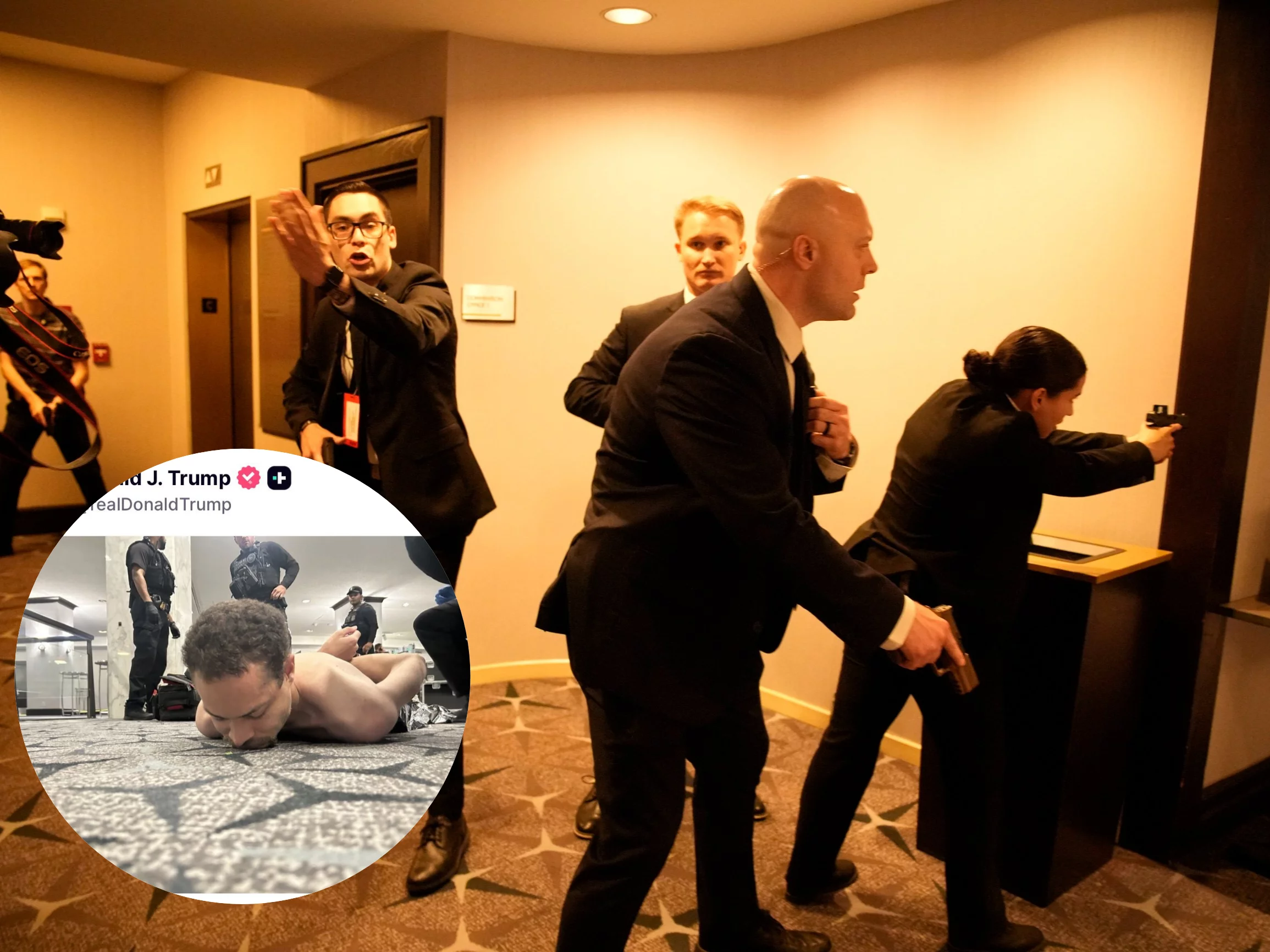 Ochrona podczas akcji zatrzymania zamachowca i ewakuacji uczestników balu