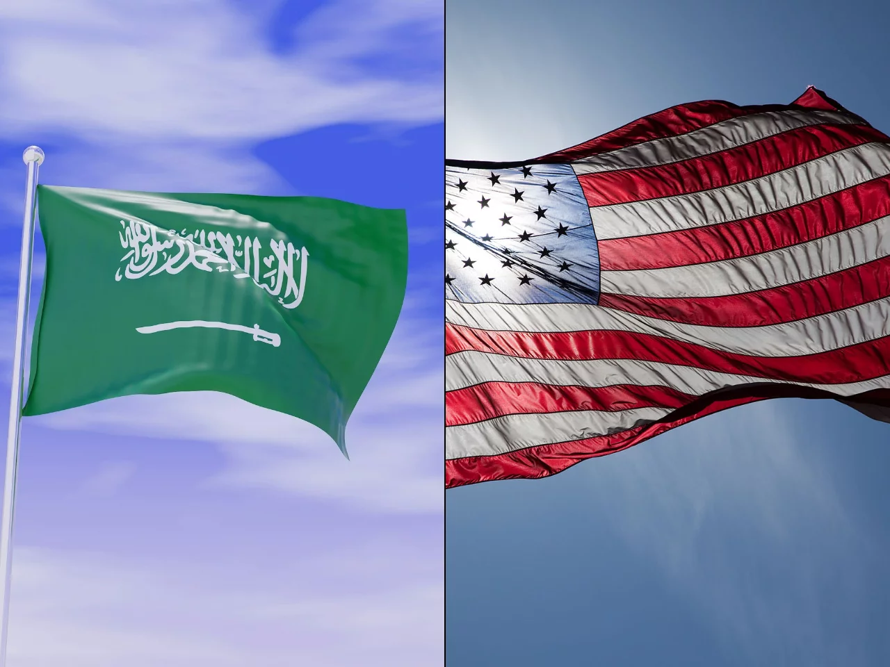 Flaga Arabii Saudyjskiej, flaga USA