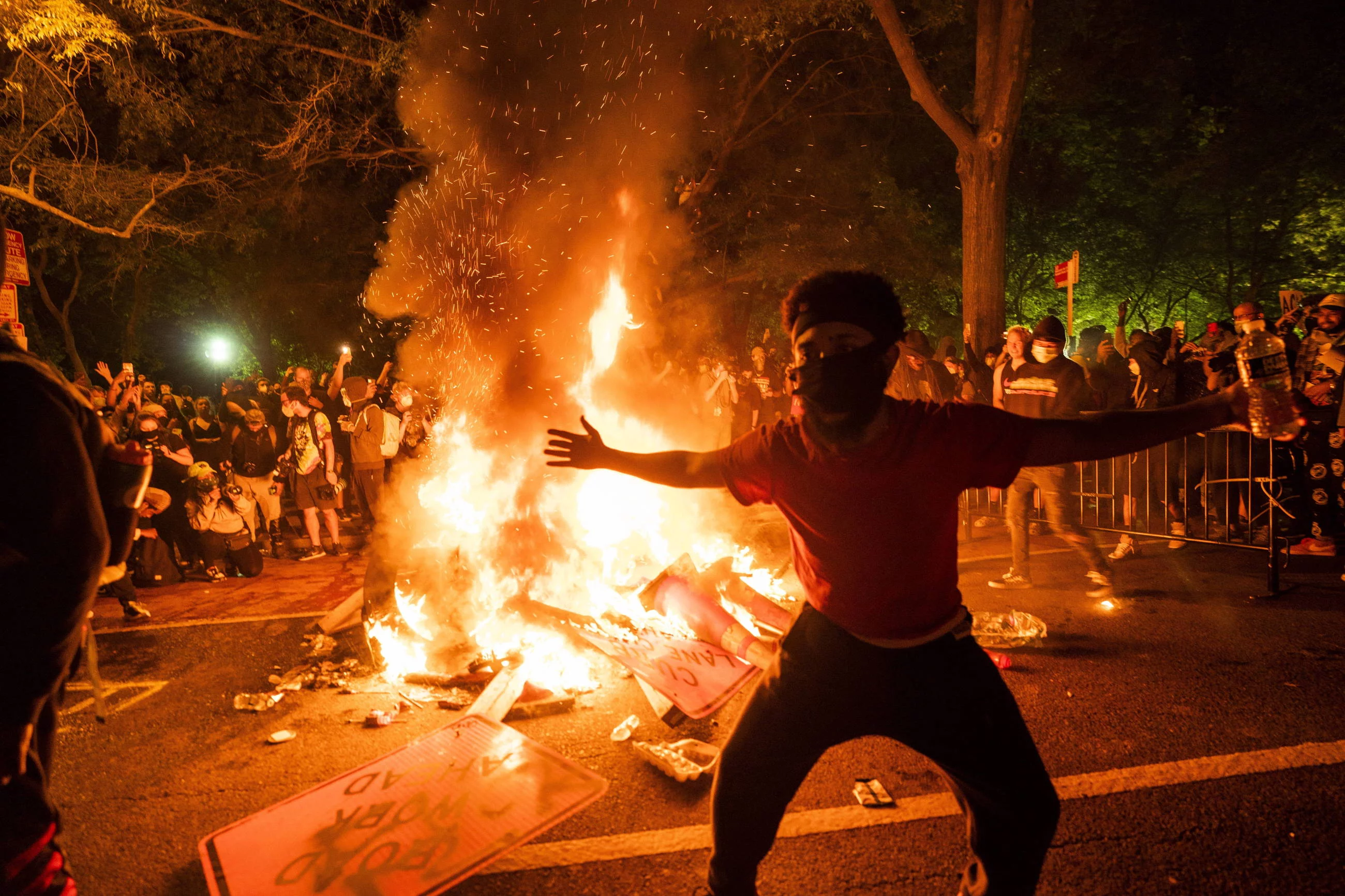 Protest przed Białym Domem w USA