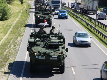 Amerykański konwój wojskowy na Litwie