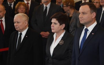 Andrzej Duda, Beata Szydło, Jarosław Kaczyński
