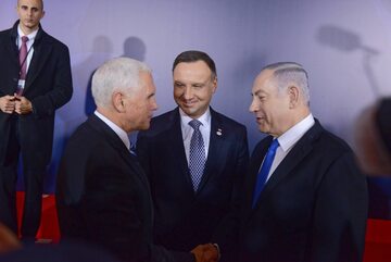 Andrzej Duda, Benjamin Netanjahu, Mike Pence
