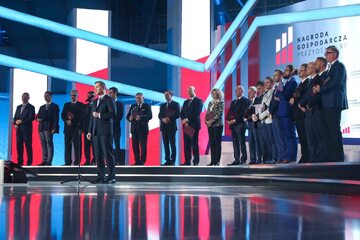 Andrzej Duda podczas gali Nagrody Gospodarczej Prezydenta RP
