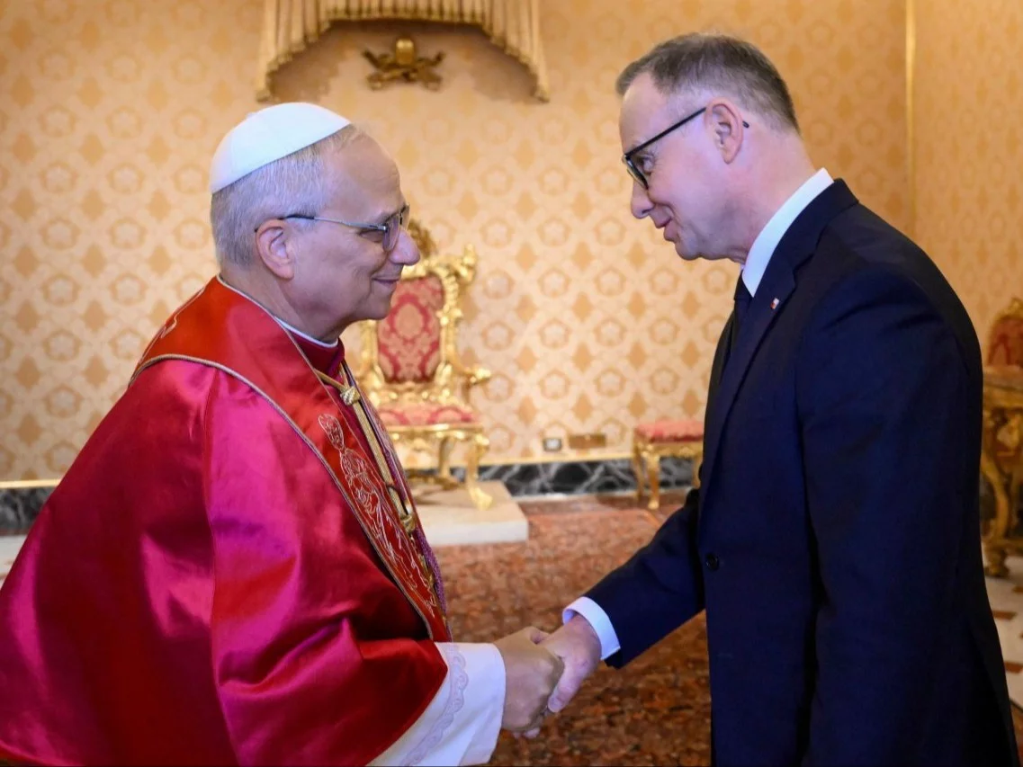 Papież Leon XIV i prezydent Andrzej Duda