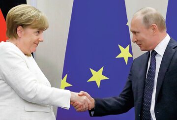 Angela Merkel i Władimir Putin