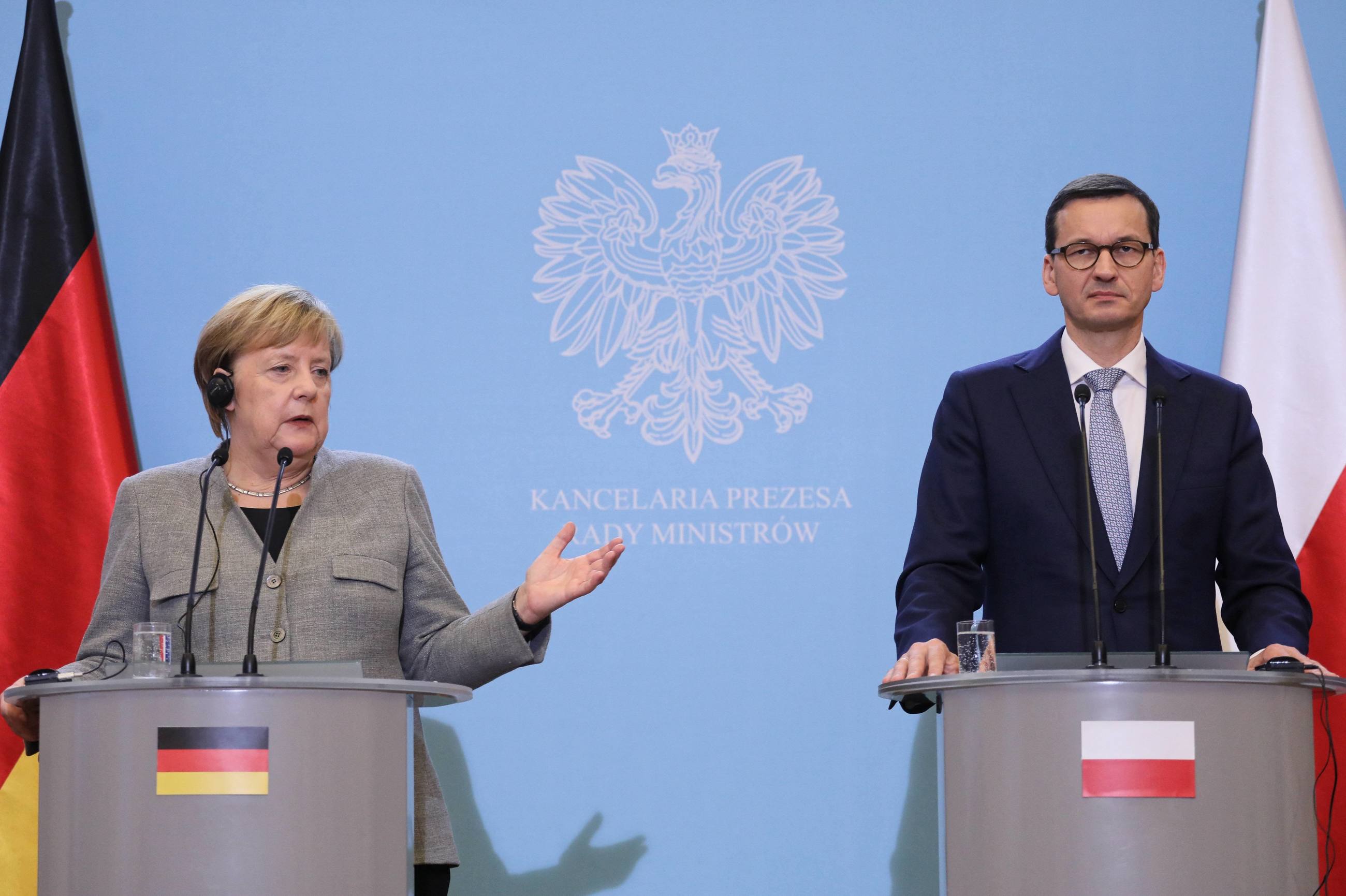 Angela Merkel i Mateusz Morawiecki