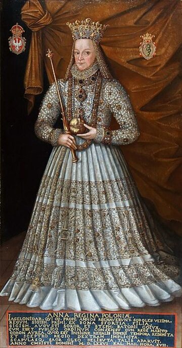 Anna Jagiellonka w stroju koronacyjnym, Marcin Kober, po 1575 roku