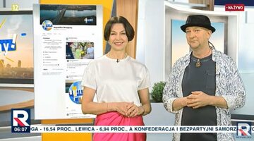 Anna Popek i Karol Kus jako prowadzący "Wstajemy!" w TV Republika