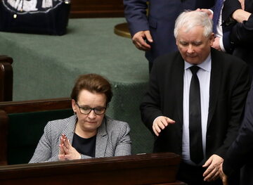 Anna Zalewska i Jarosław Kaczyński w Sejmie