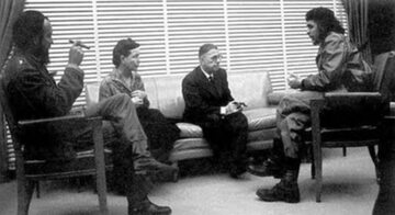 Antonio Núñez Jiménez, Simone de Beauvoir, Jean-Paul Sartre i Che Guevara. Kuba, 1960 rok
