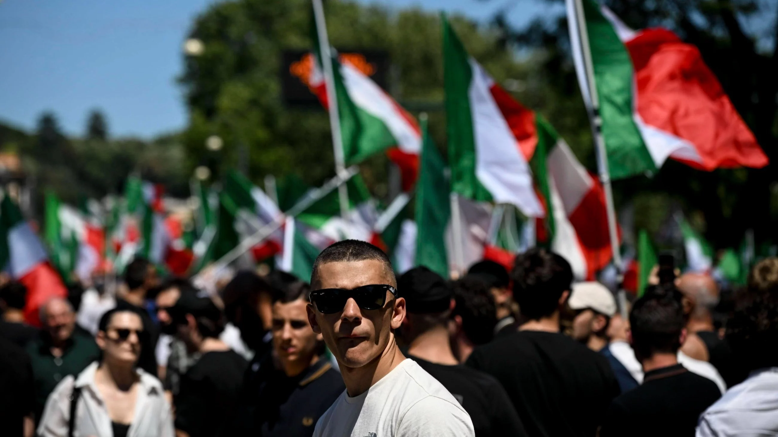 Rzym. Protest przeciwko masowej migracji
