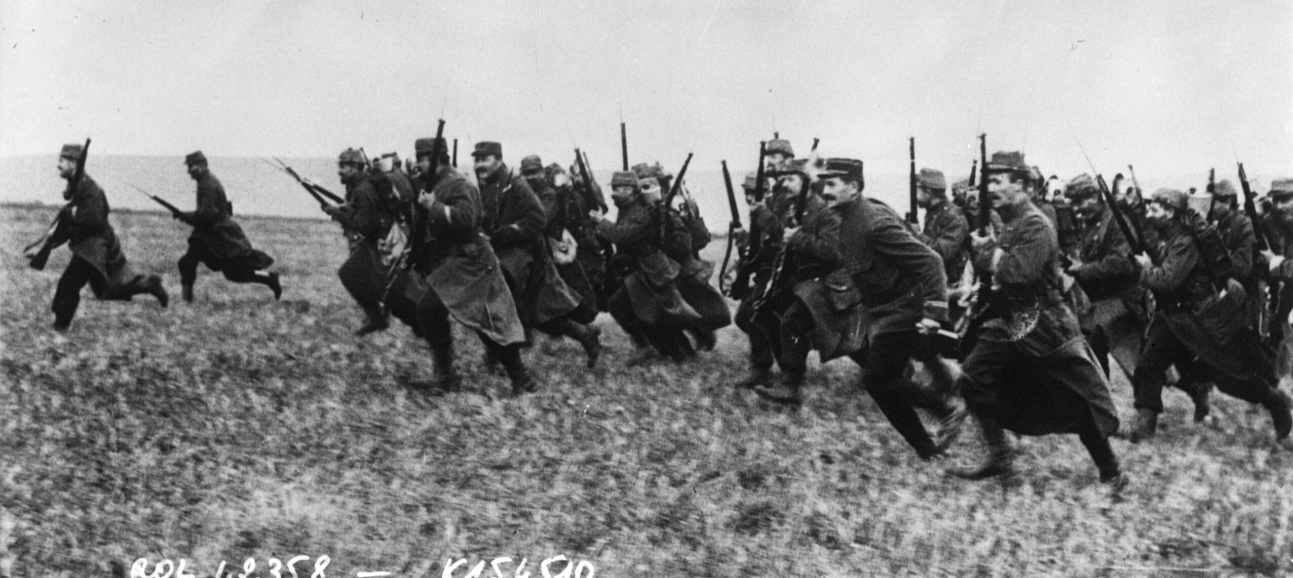 Atak francuskiej piechoty w 1914 r.