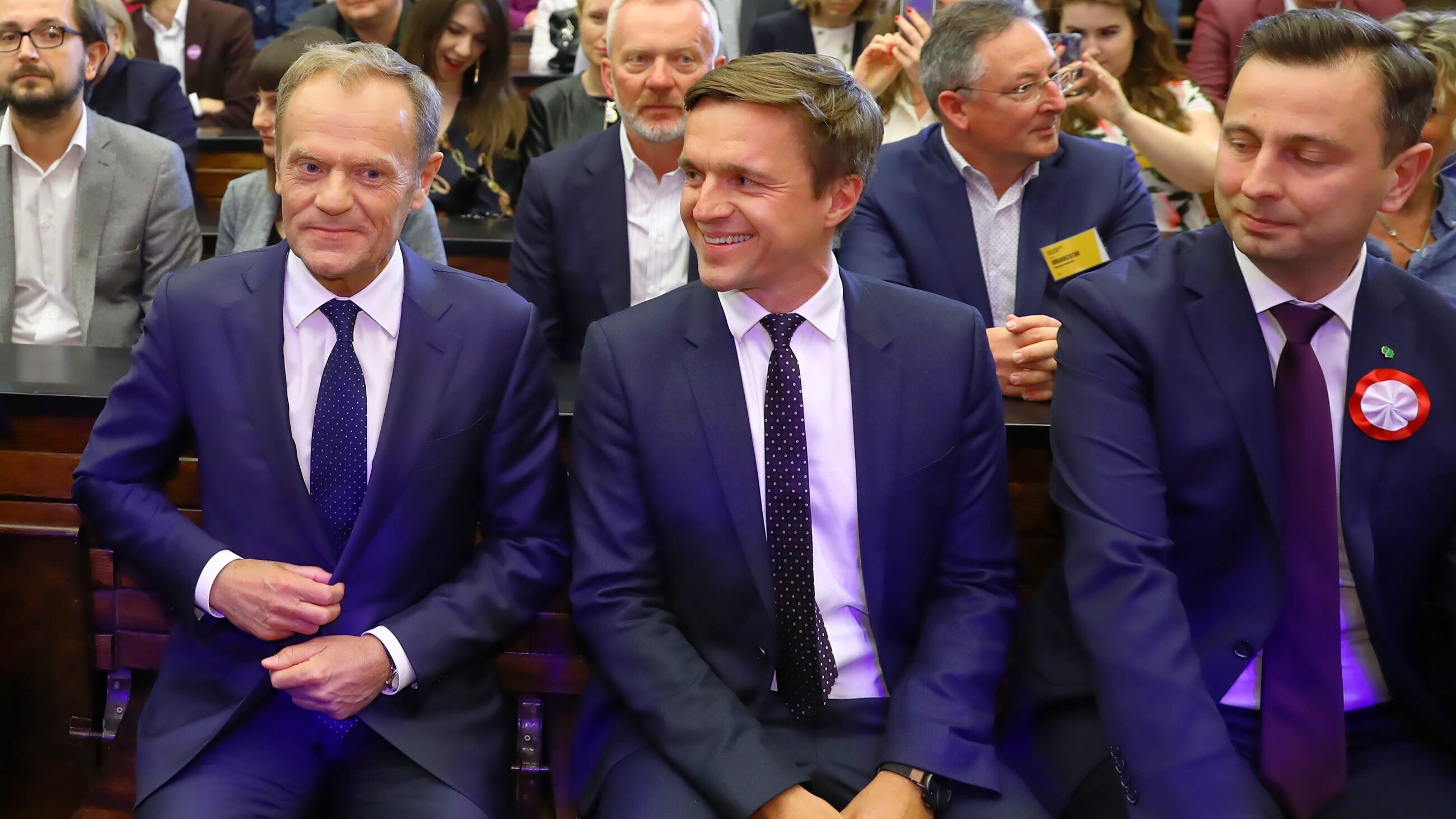 Donald Tusk, Leszek Jażdżewski i Władysław Kosiniak-Kamysz