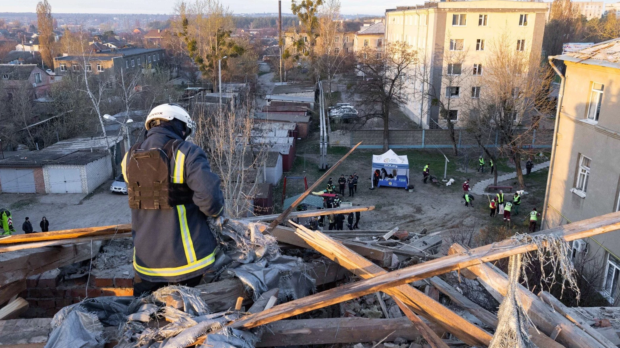 Atak Rosji na Kijów. Drony zrujnowały miasto