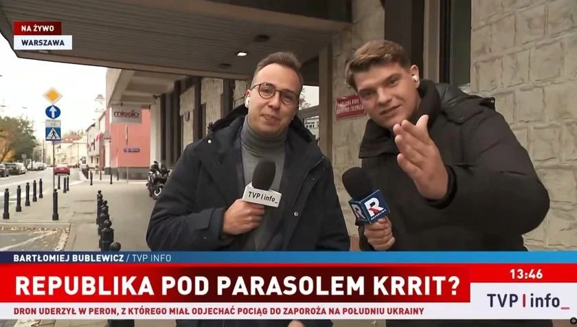 Awantura reporterów TVP Info i Republiki