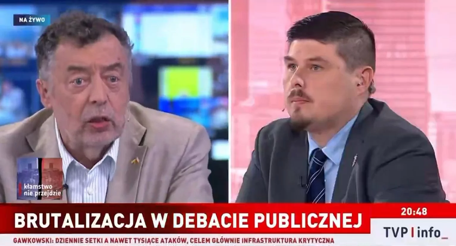 TVP Info. Dyskusja Kazimierza Wóycickiego z posłem Konfederacji Michałem Nieznańskim