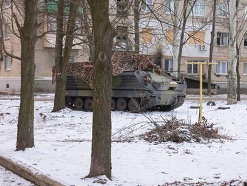 Bachmut, Ukraina. Czołg wojsk ukraińskich