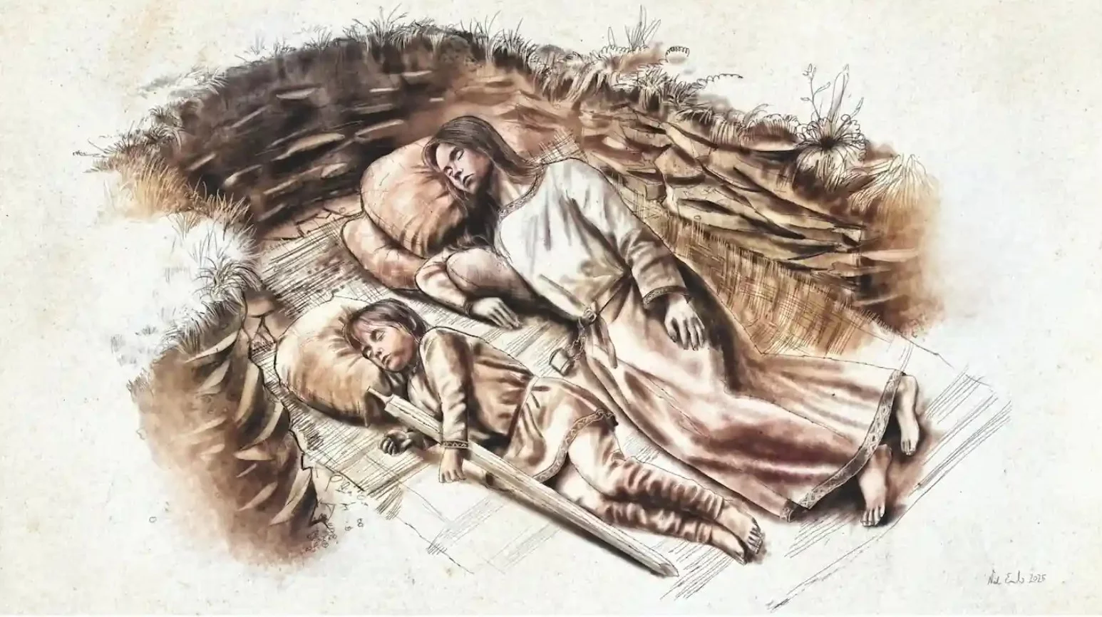 Podwójny pochówek z Cherington w Anglii