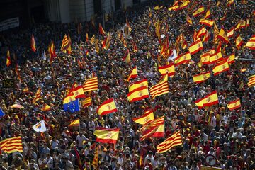 Barcelona, demonstracja za jednością Hiszpanii
