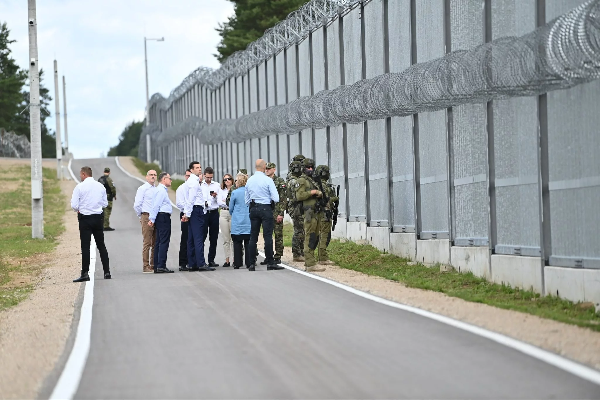 Jordan Bardella i politycy Konfederacji na granicy z Białorusią