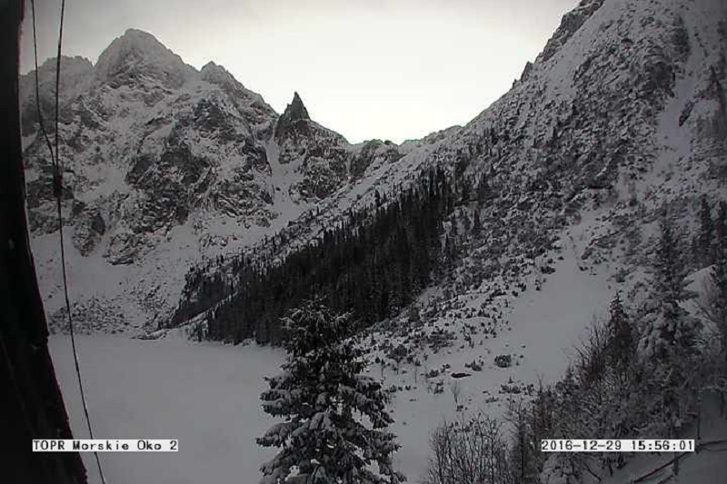 Morskie Oko, widok z kamery TOPR