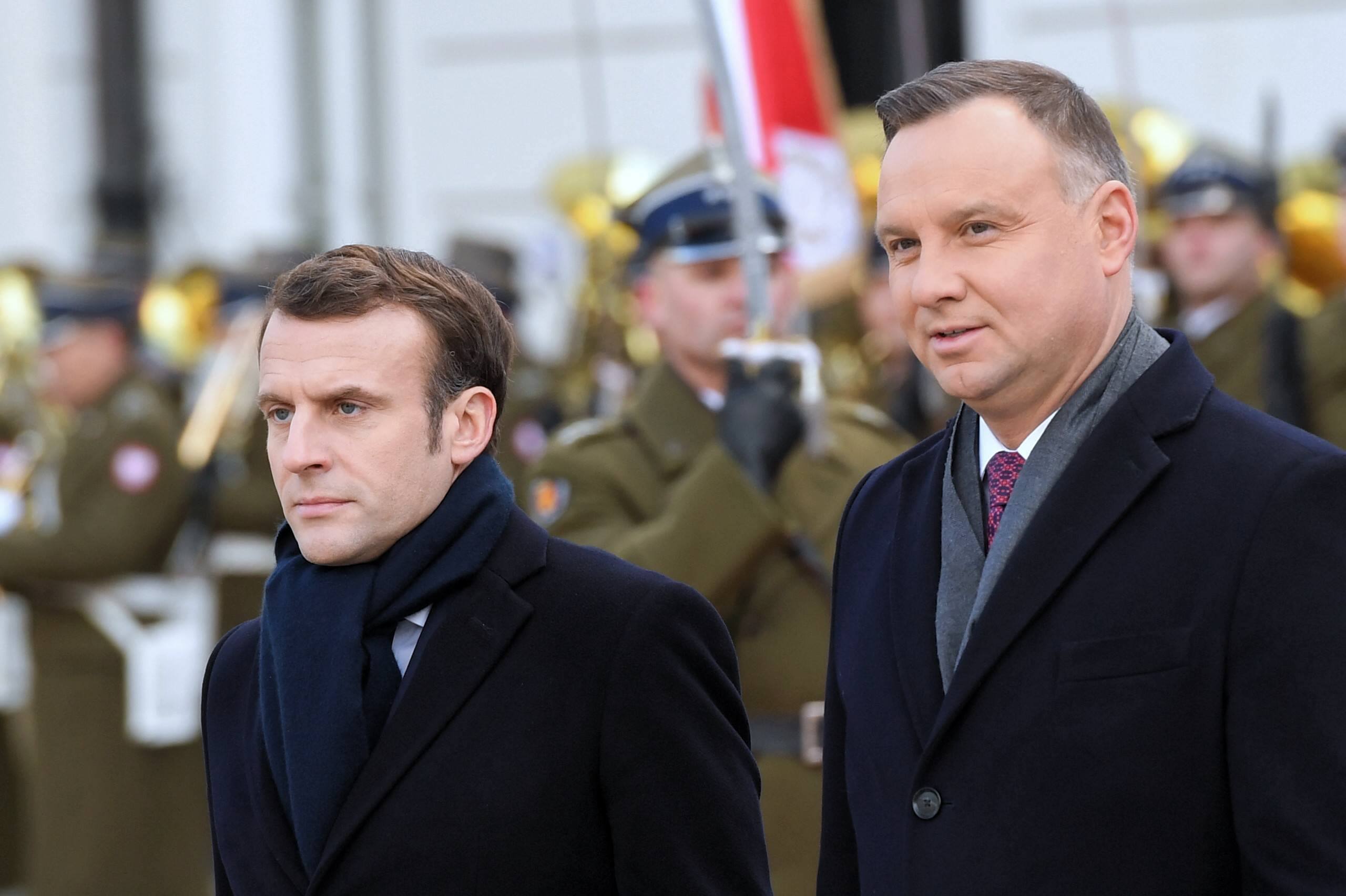 Emmanuel Macron i Andrzej Duda