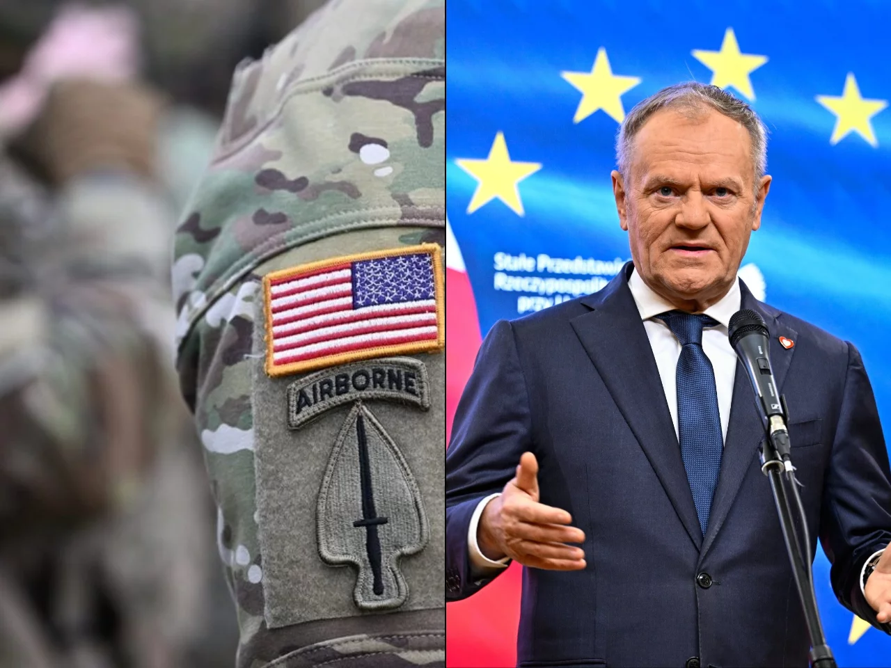 Premier Donald Tusk. Żołnierz USA, zdjęcie ilustracyjne