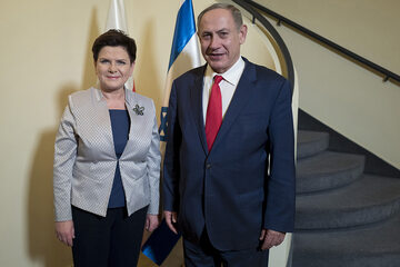 Beata Szydło i Benjamin Netanjahu