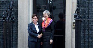 Beata Szydło i Theresa May na Downing Street 10