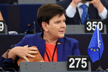 Beata Szydło (PiS) w Parlamencie Europejskim