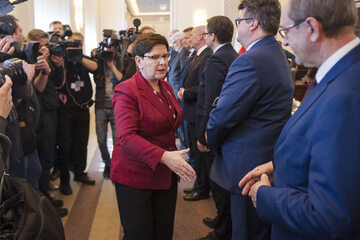 Beata Szydło podczas posiedzenia rządu