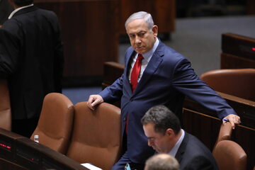 Benjamin Netanjahu w Knesecie