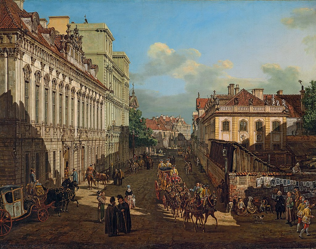 Ulica Miodowa w Warszawie, mal. Canaletto