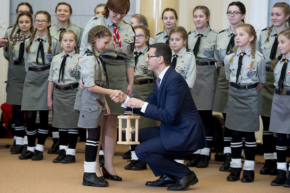 Betlejemskie Światło Pokoju w Kancelarii Premiera