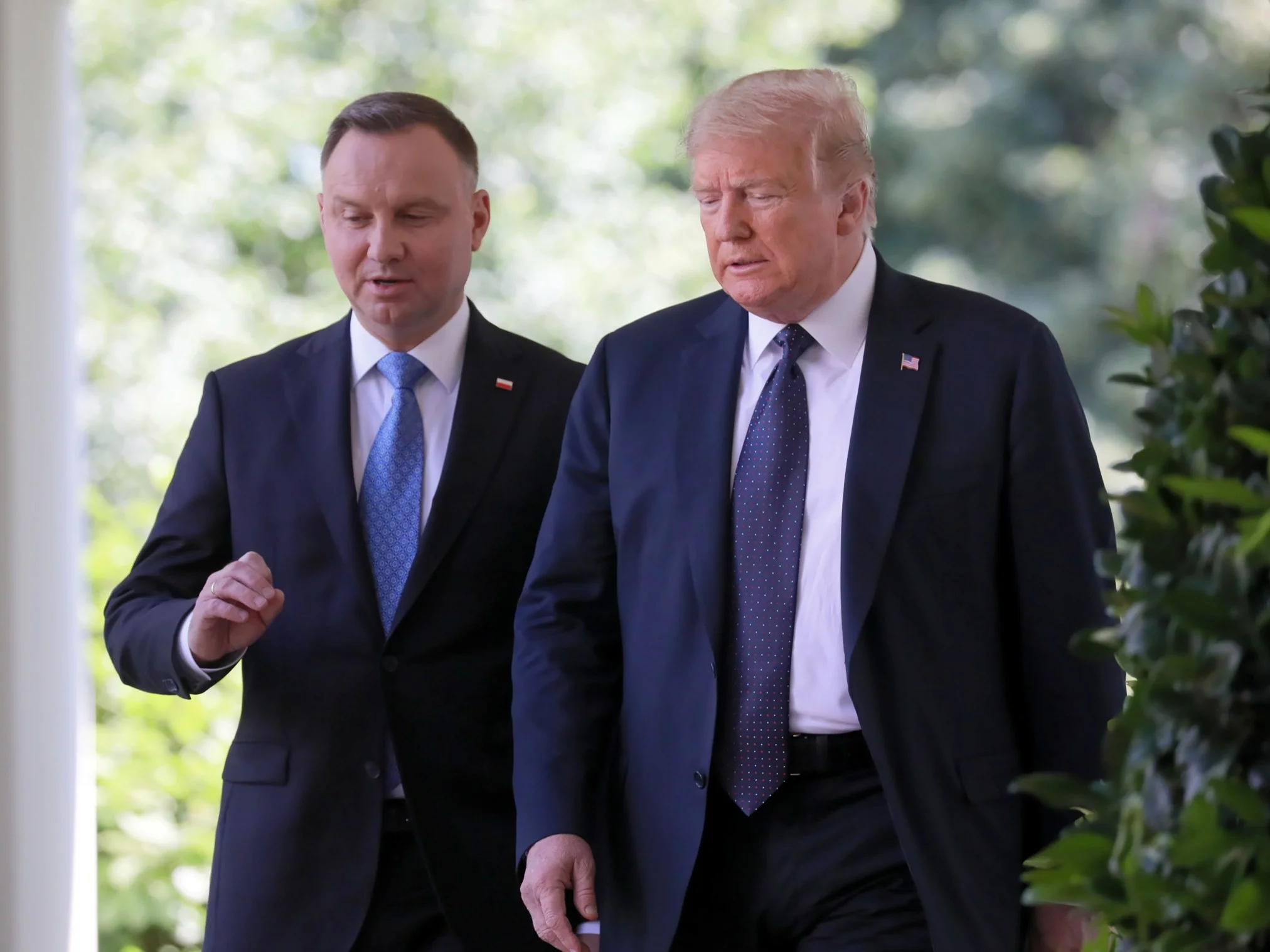 Prezydent Andrzej Duda i prezydent Donald Trump