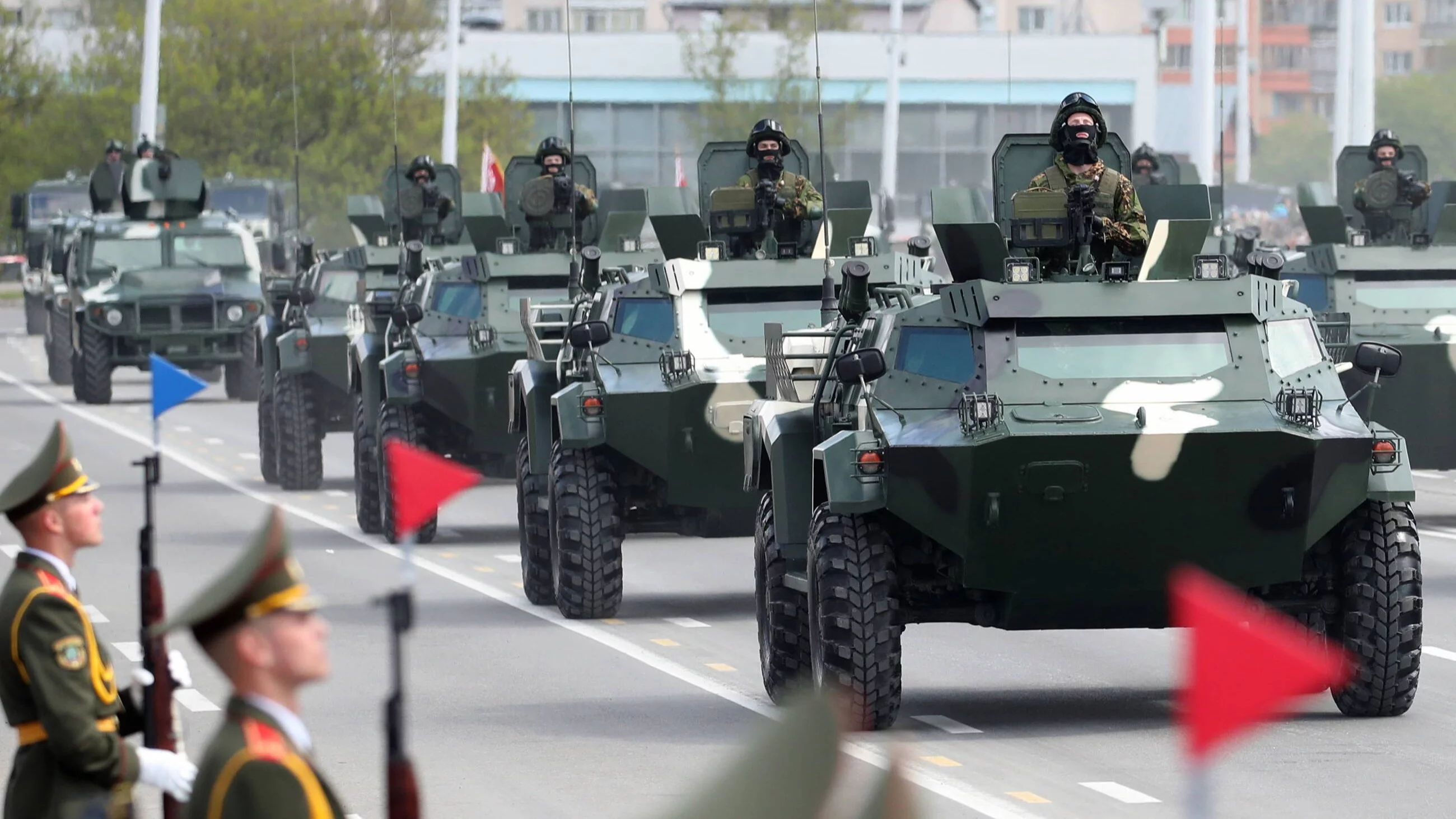 Wojsko białoruskie na paradzie z okazji Dnia Zwycięstwa