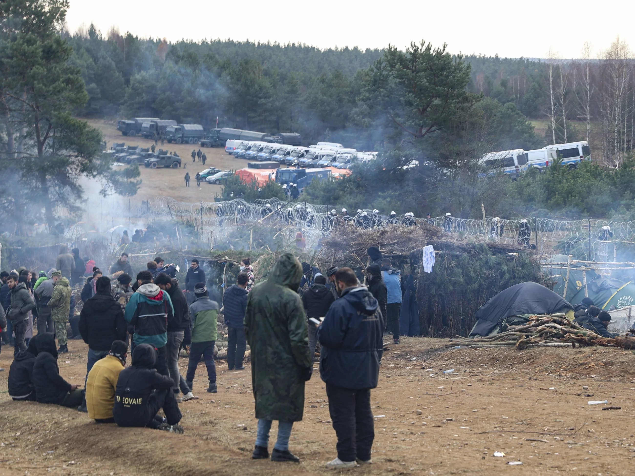 Migranci na granicy polsko-białoruskiej