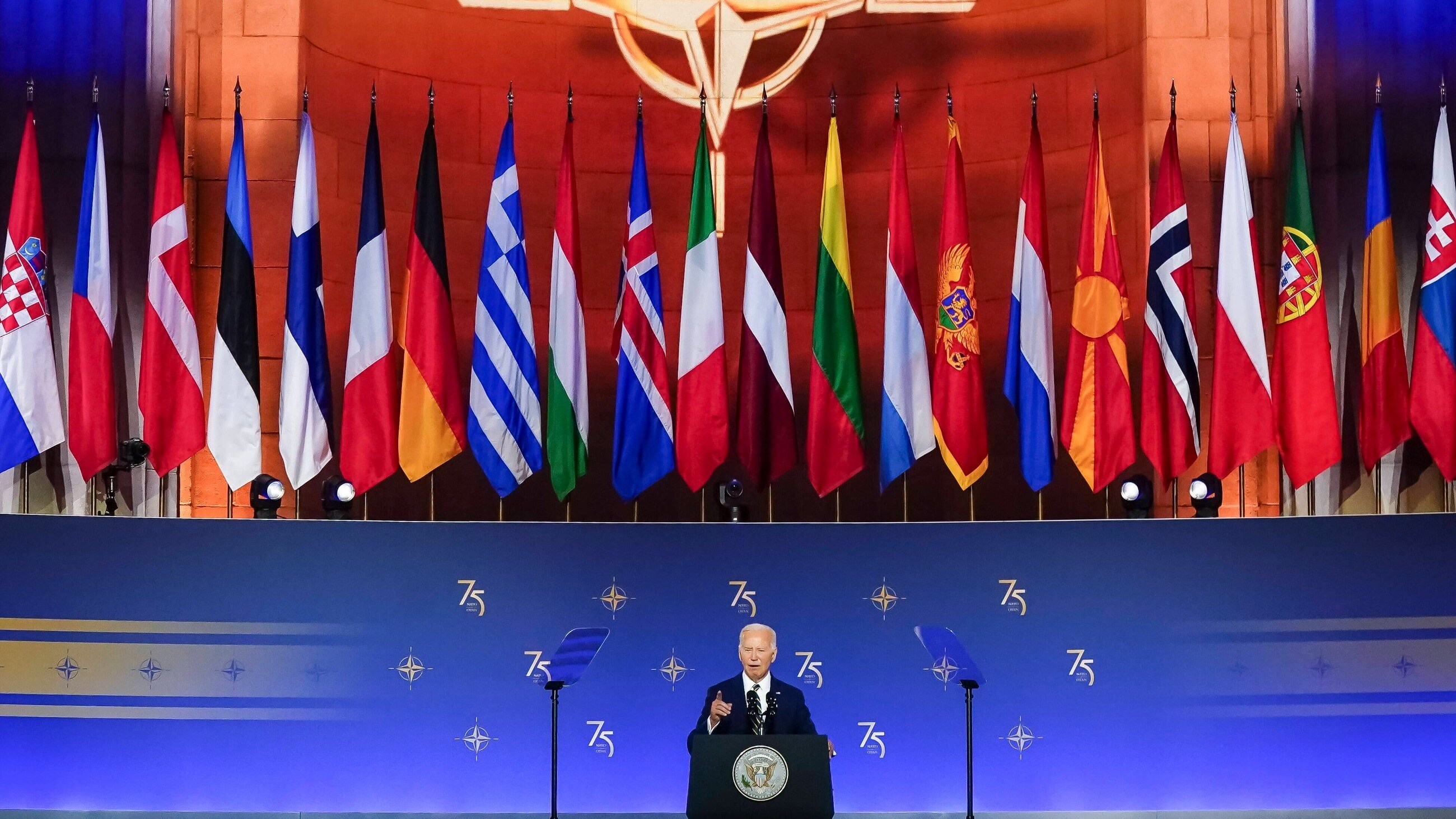 Szczyt NATO w Waszyngtonie. Przemawia prezydent USA Joe Biden