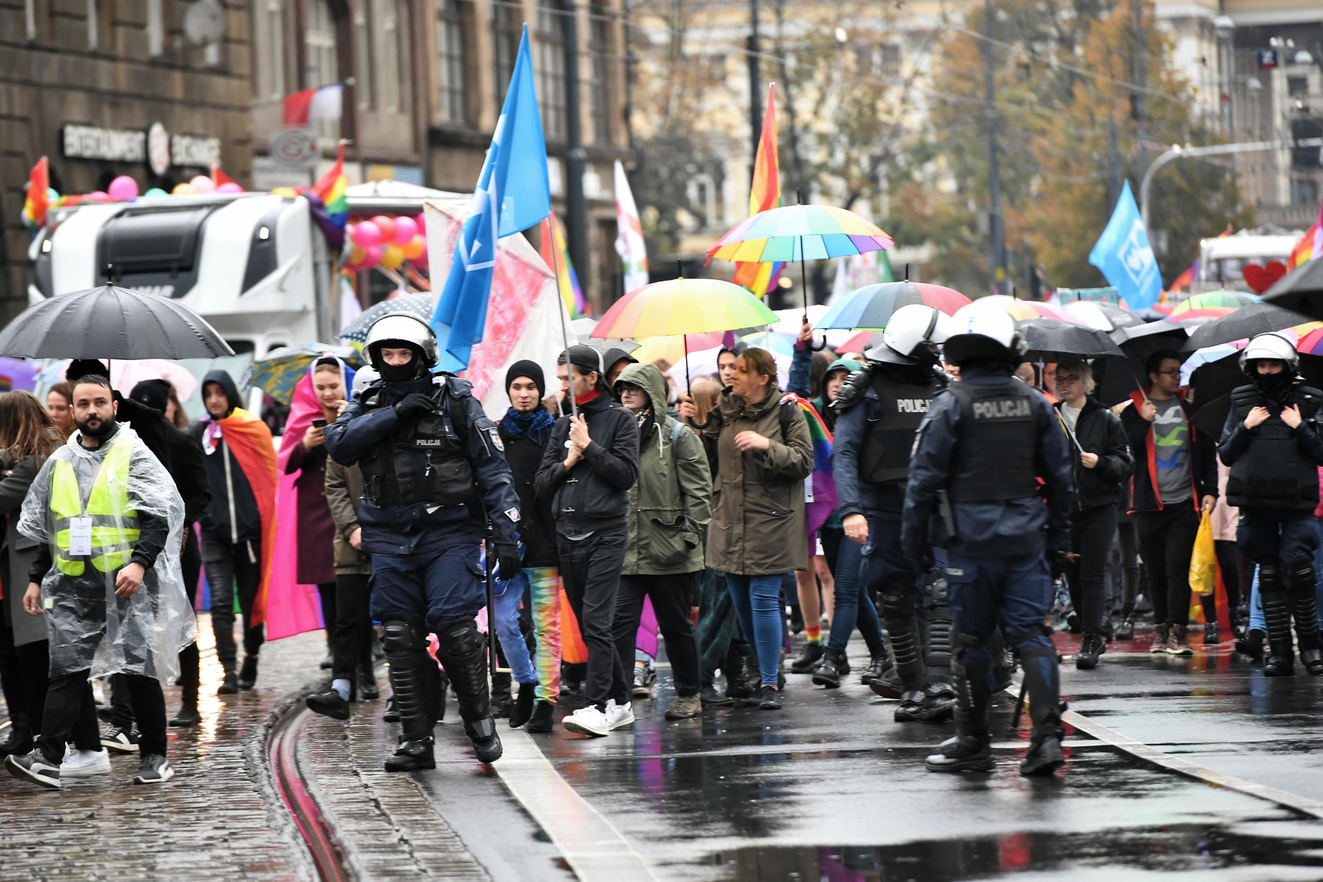 Uczestnicy Marszu Równości we Wrocławiu