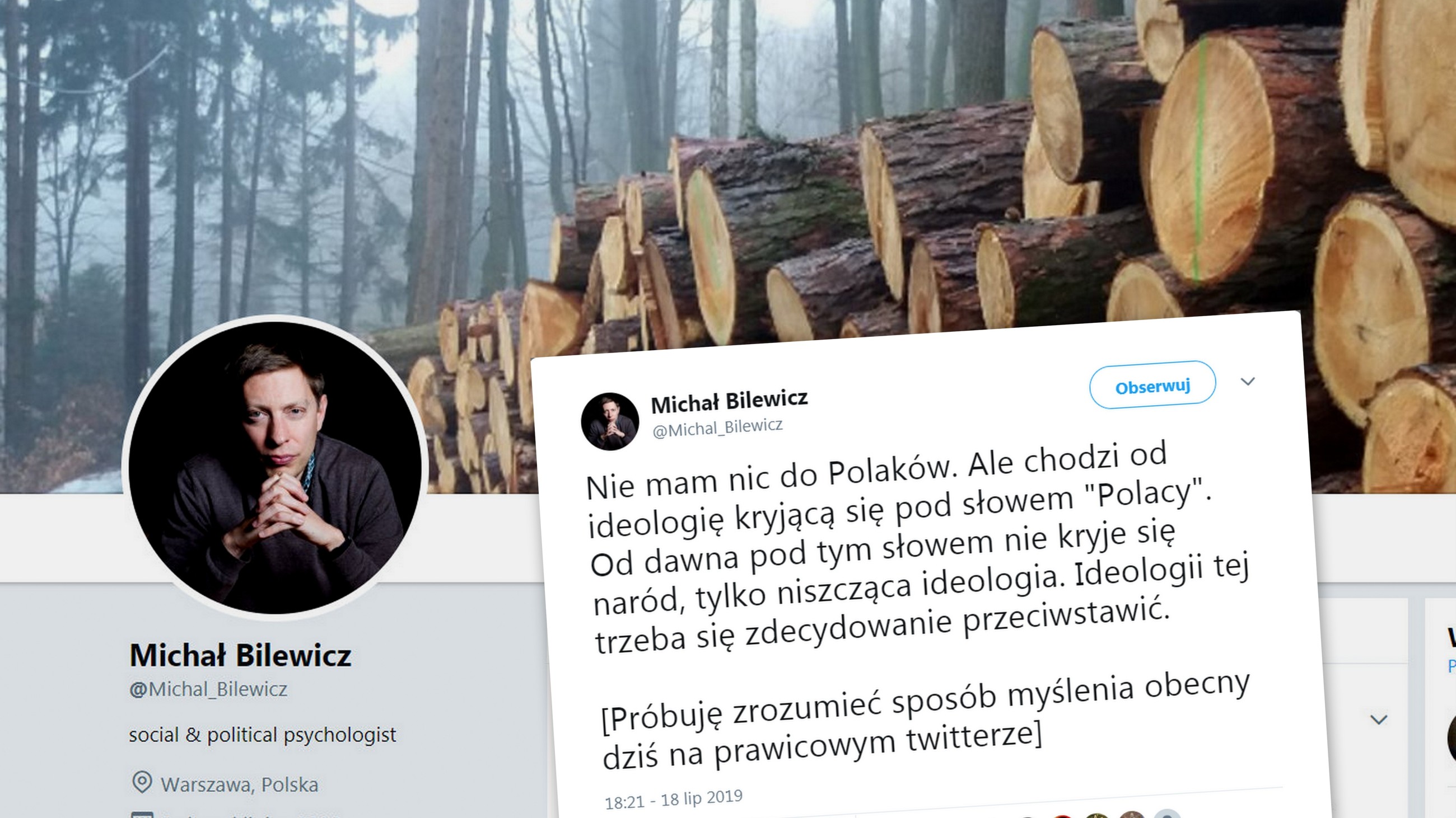 "Nie mam nic do Polaków. Ale... ". Bilewicz szokuje na Twitterze, ostry komentarz Ziemkiewicza