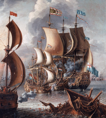 Bitwa morska z berberyjskimi korsarzami, mal. Laureys a Castro