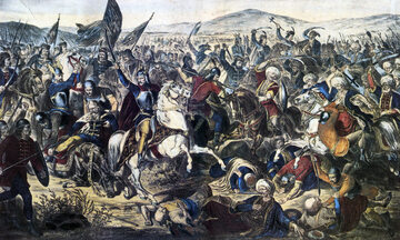 Bitwa na Kosowym Polu. Obraz Adama Stefanovića (1870)
