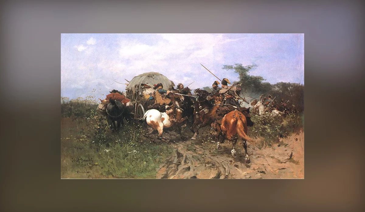 Potyczka ze Szwedami, mal. Józef Brand