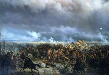 Bitwa pod Grochowem w 1831 roku. Obraz Bogdana Willewalde z ok. 1850 roku