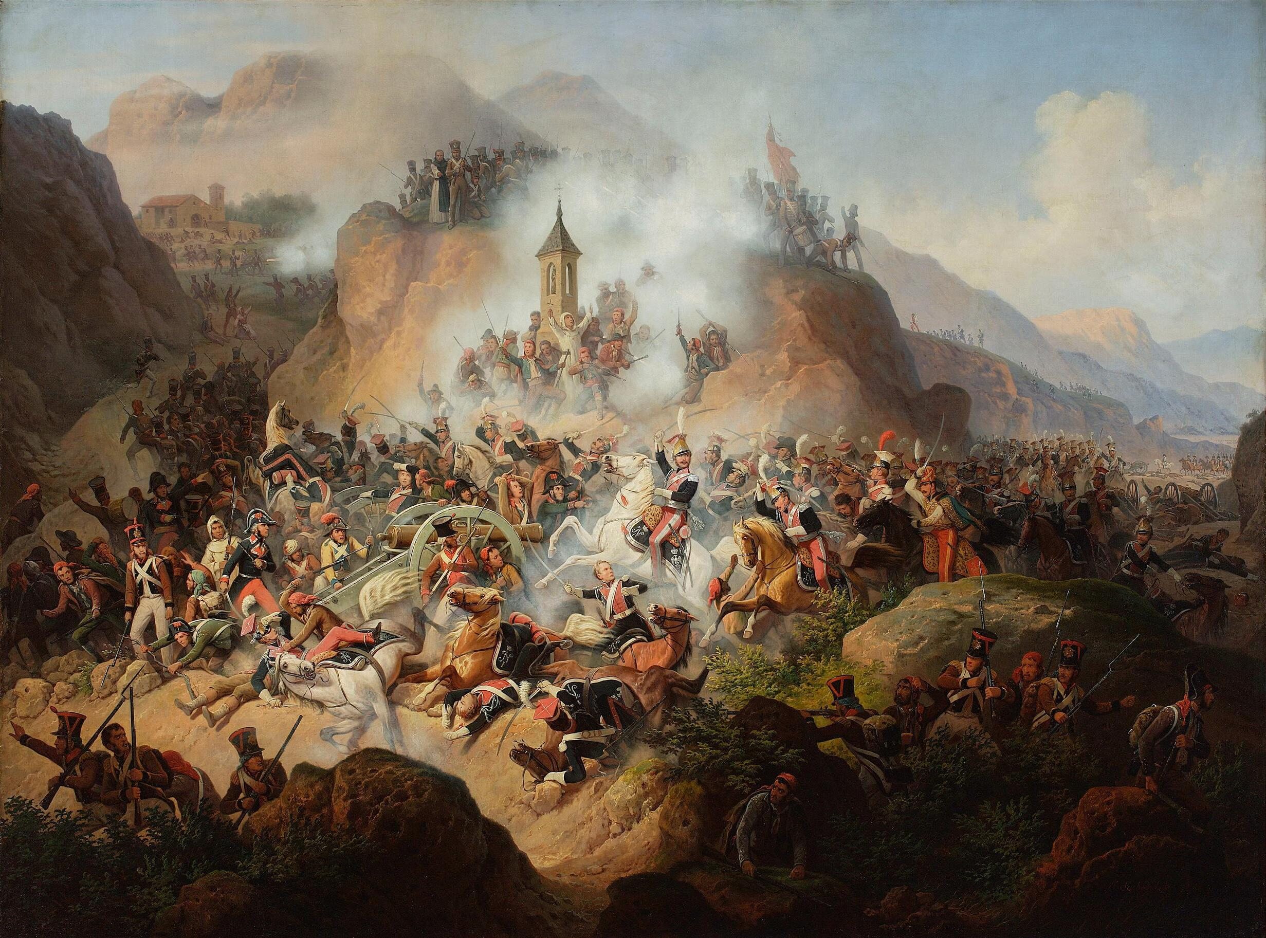 "Bitwa pod Samosierrą" - obraz Jana Suchodolskiego z 1860 r.