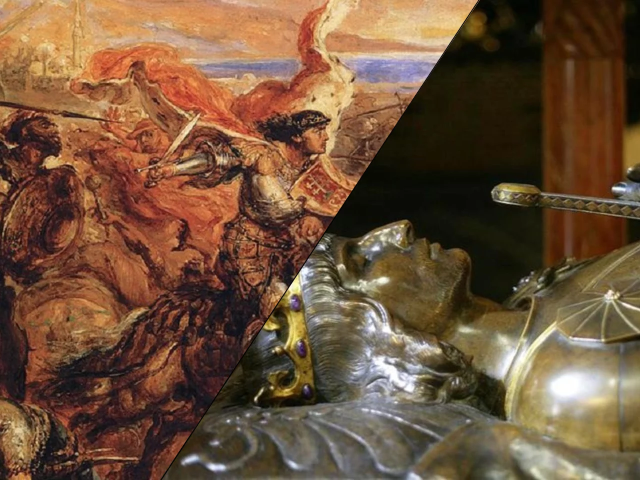 "Bitwa pod Warną" Jana Matejki / Cenotaf Władysława Warneńczyka w katedrze na Wawelu