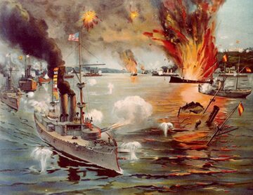 Bitwa w Zatoce Manilskiej w czasie wojny amerykańsko-hiszpańskiej w 1898 roku