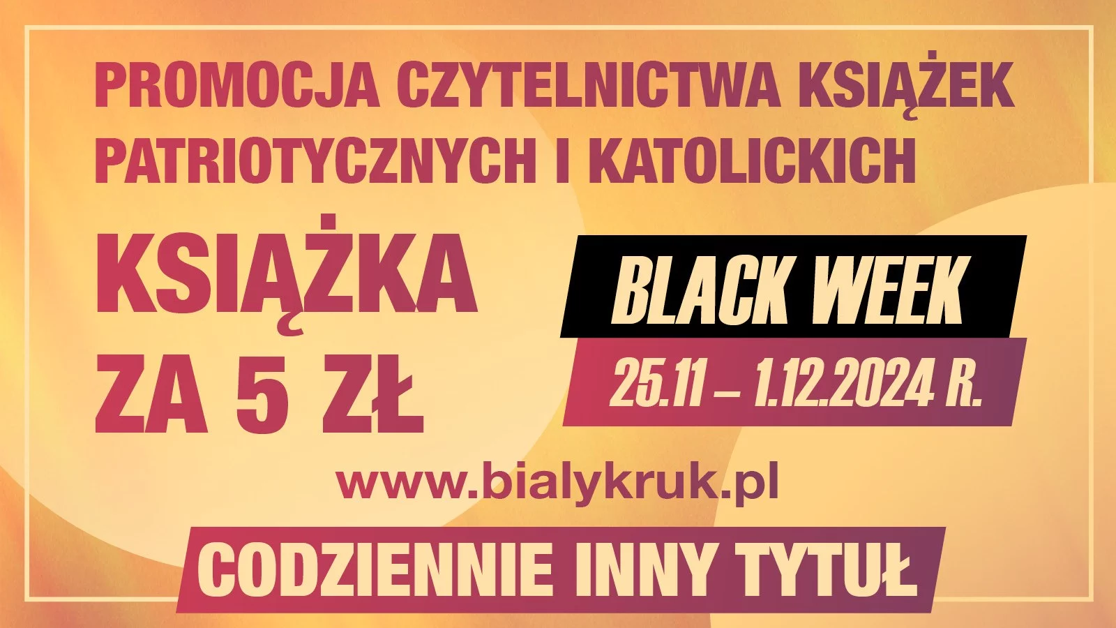 Black Weeks: 10.000 egzemplarzy wybitnych książek po 5 zł!